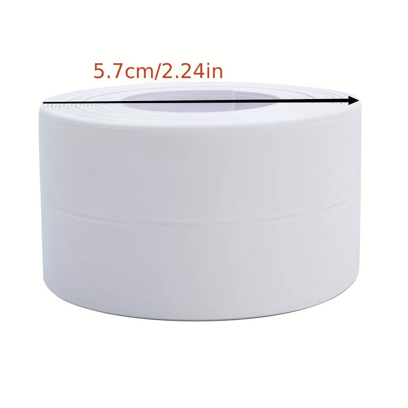 1 roll self-adhesive bathroom sealing strip for toilet, sink, and kitchen - decorative home decor.