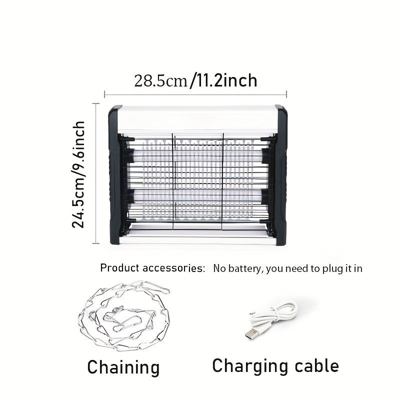 PAIOLINE NanoScale UV Mosquito Killer Lamp uses USB power and is chemical-free for indoor and outdoor insect control. Ideal for bedrooms, kitchens, and courtyards, it requires no battery as