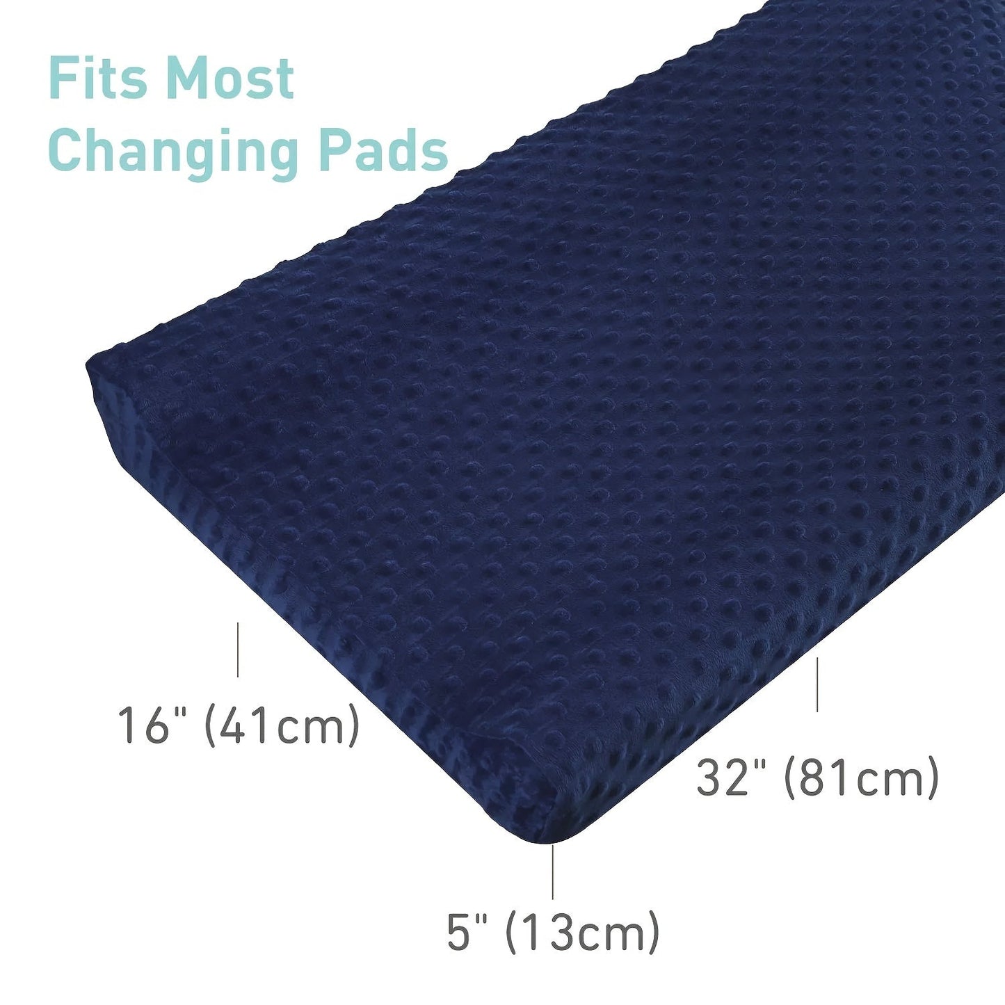 Pack of 2 Changing Pad Covers - Made with Ultra Soft Minky Dots Plush Material, Breathable and Wipeable Sheets for Baby Boys and Girls Changing Tables