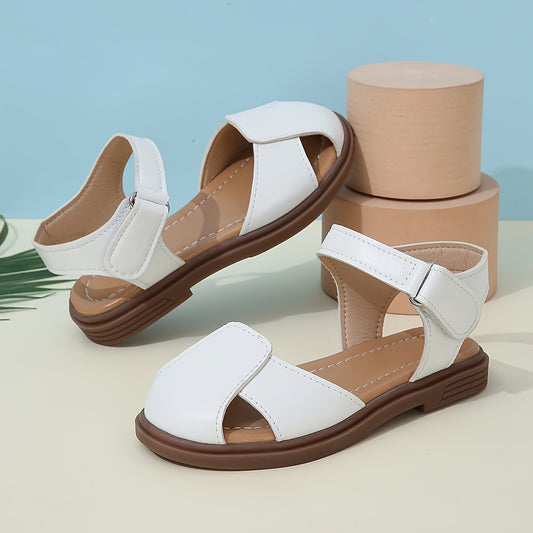 Stylish solid color sandals for girls, perfect for spring and summer.