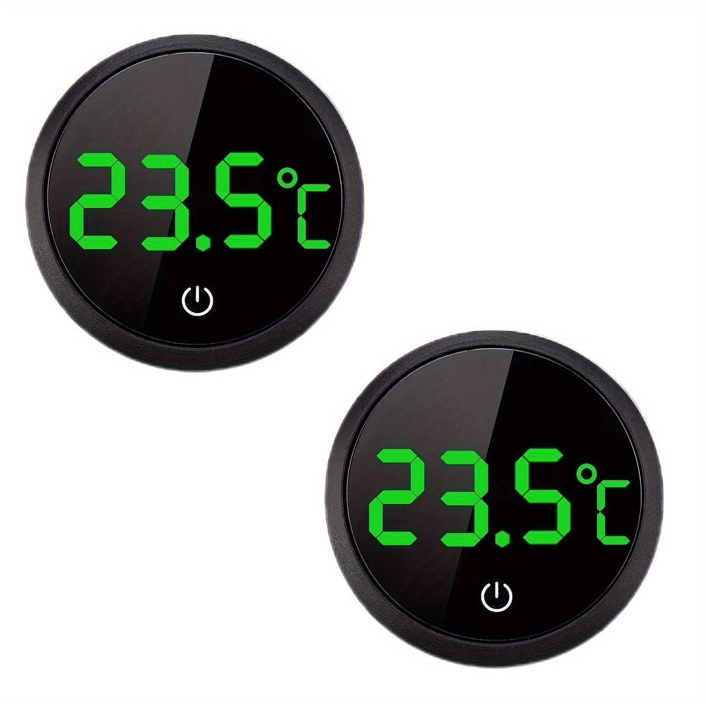 Mini Round LCD Digital Thermometer for monitoring aquarium tank temperature; accurate sensor for fish tank environment.