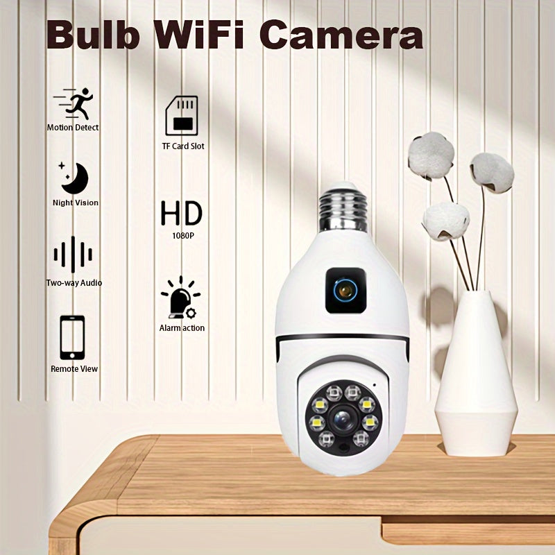 360° Panoramic Light Bulb Security Camera is the preferred choice for many customers. This camera features 1080P HD Dual Lens, Smart Motion Detection, Two-Way Audio, and is battery-free. It can be used indoors or outdoors and is compatible with