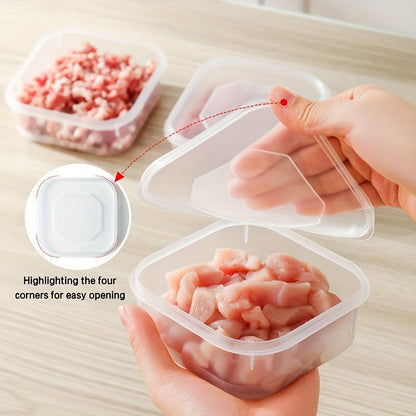 One set of three food preservation boxes, refrigerator storage boxes, and grain storage boxes. These plastic boxes come in three sizes - large, medium, and small. Also included is a lunch box and fruit storage box with lids, making them perfect for