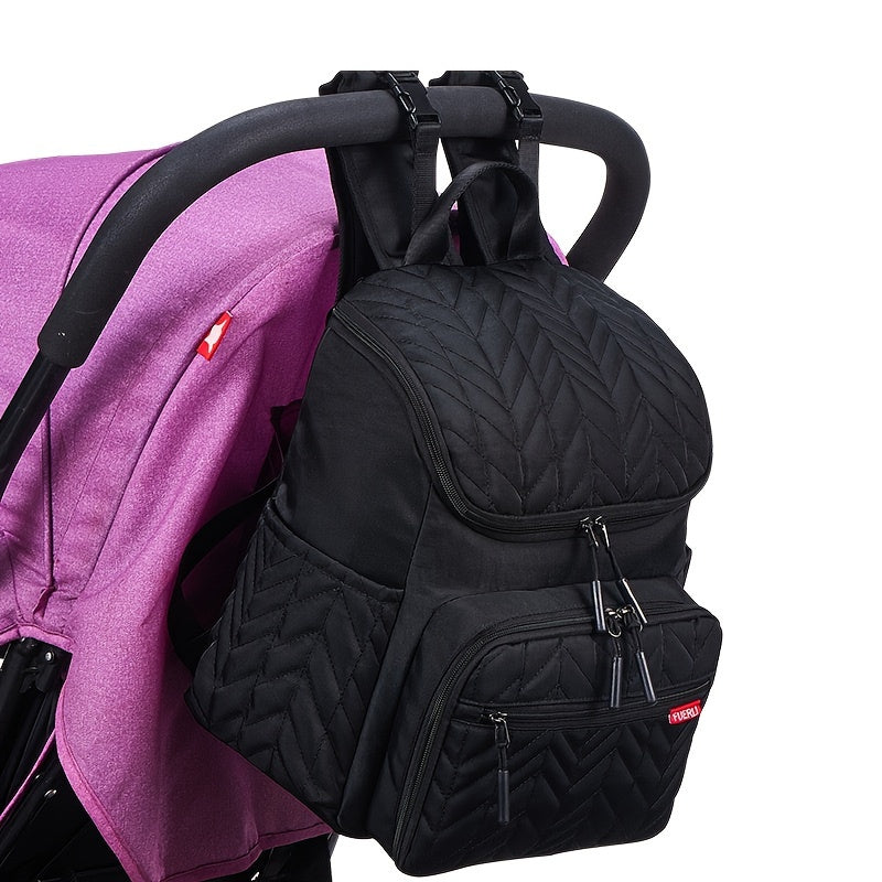 Backpack with ample storage for diapers, a mommy maternity bag, large capacity nappy bag, and travel bag for mom, also doubles as a stroller bag.