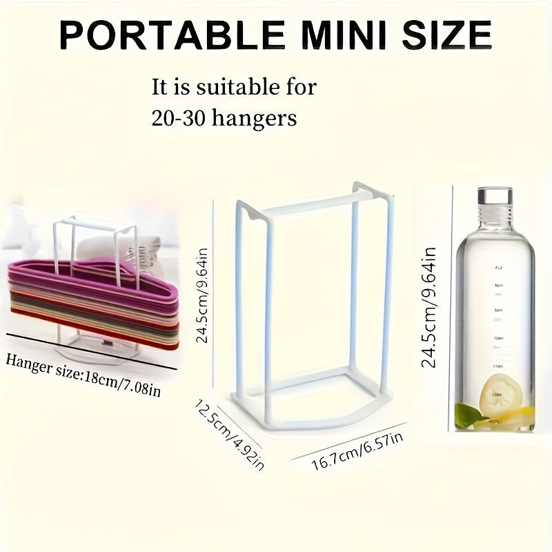 Durable White Plastic Hanger Organizer - Compact Storage Solution for Clothing and Accessories with Convenient Access