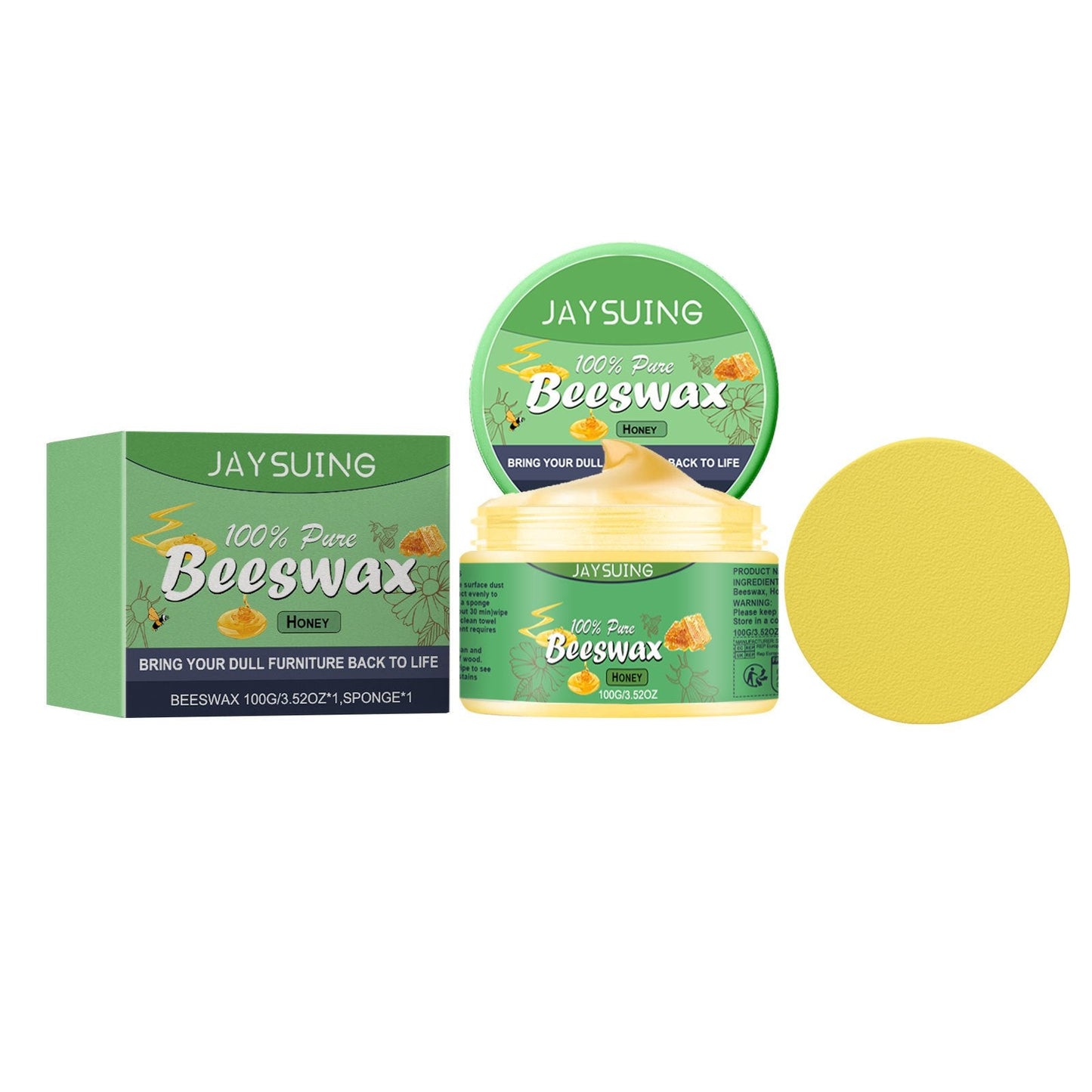 Repair and restore your wood surfaces with the 1pc Beeswax Wood Scratch Repair Kit. This 100g kit is designed to brighten floors and furniture with its natural beeswax formula. The honeycomb design container makes it easy to apply for home care, color