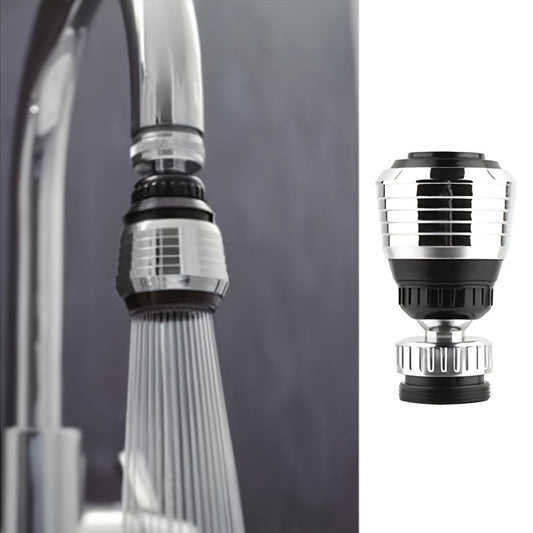 Rotating kitchen faucet aerator with water-saving filter and diffuser adapter, 1 piece