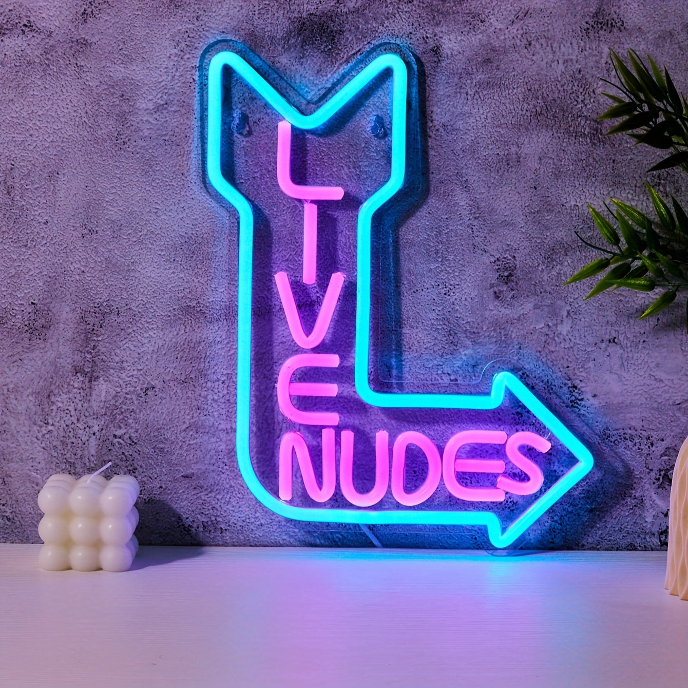 Live nudes LED neon lights for party, powered by USB