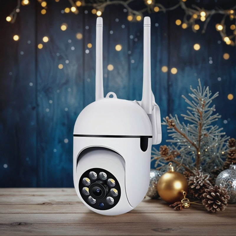 Smart Security Camera, suitable for indoor use, equipped with HD video resolution of 240p. Powered by USB with a voltage of ≤36V, this camera is compatible with Amazon Alexa. It is weatherproof and features Pan/Tilt/Zoom capabilities, Ultra-Clear Night