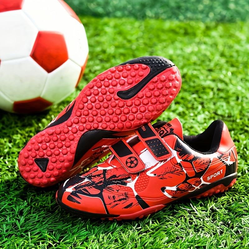 Stylish and durable soccer shoes with anti-slip technology for boys are perfect for training and competition year-round.