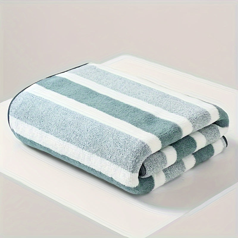 Soft, super absorbent striped towels set with a contemporary space theme, ideal for home and salon decor. Lightweight, quick-dry, washable wash cloths.