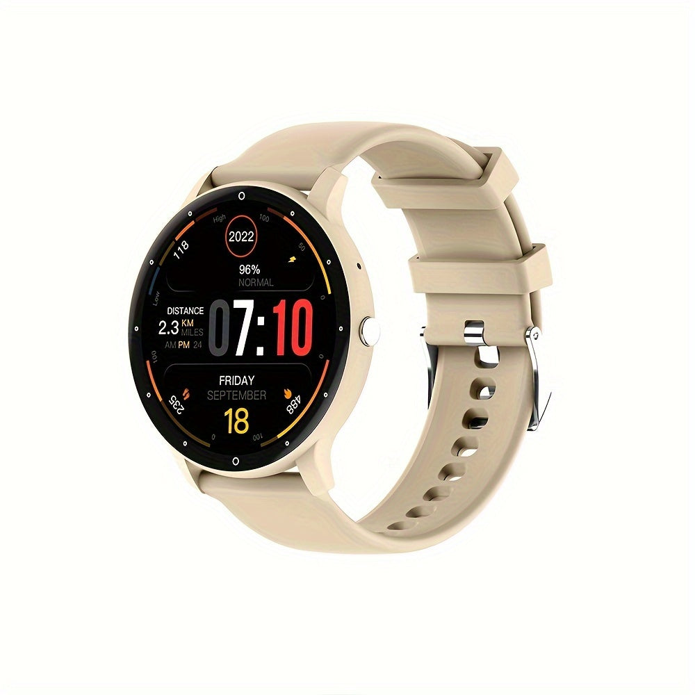 PEJE Smart Watch with 3.53cm Full Touch Screen, 100+ Sports Modes, Weather & Music Control, Voice Assistant, Fitness & Health Tracking, USB Charging, Glitter Embellishment, Silica Gel