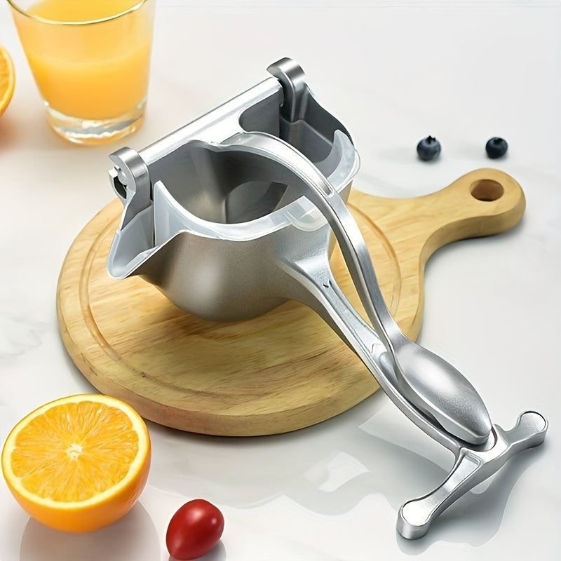 Efficient Manual Juicer for Fruit - Easily Squeeze Oranges, Pomegranates, and Lemons - User-Friendly Design, Compact Size - Ideal for Parties, Kitchens, Bars, and Celebrations.