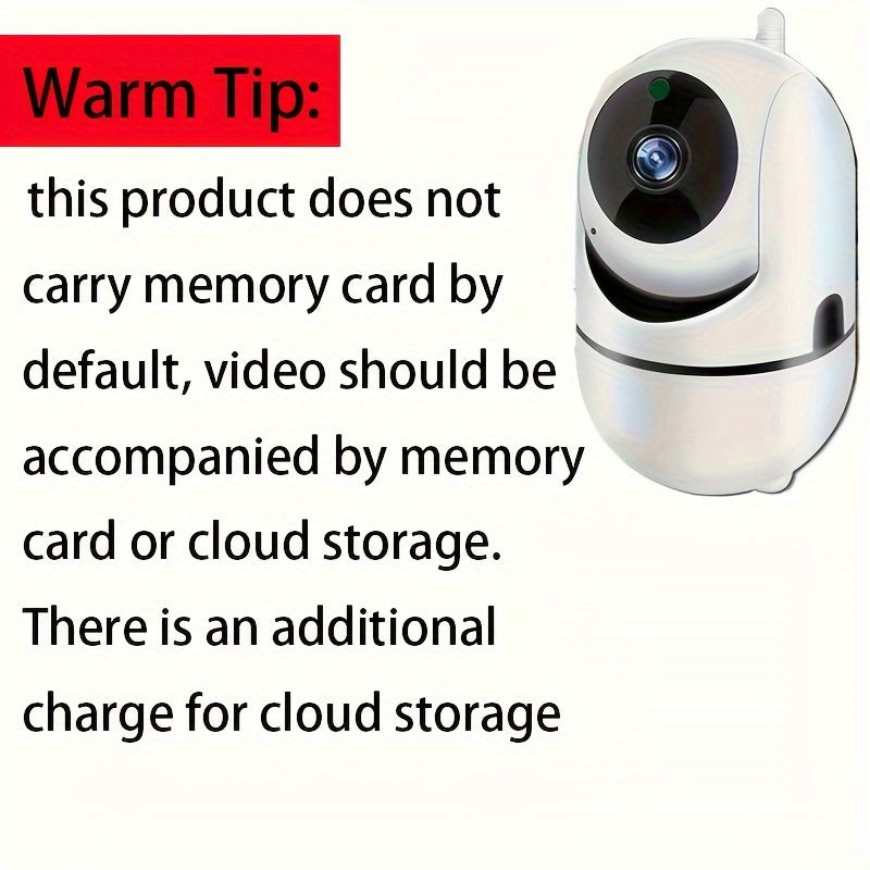 Home Security Camera - 1080p FHD Smart Surveillance Monitor with Night Vision, Two-Way Audio, Remote Viewing. Compatible with Smartphones, USB Powered for Indoor Use. Cloud Storage Optional, Memory Card Not Included. Suitable for Ages 14 and Up.