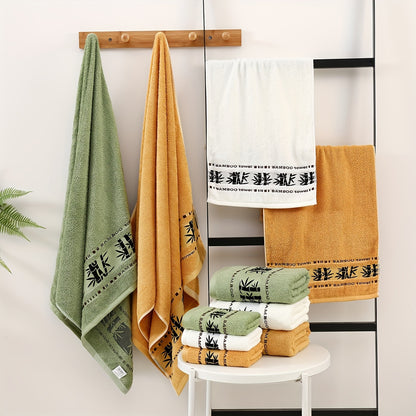 6-piece Bamboo Fiber Towel Set: Soft, Quick-dry, Absorbent for Home, Gym, Bathroom