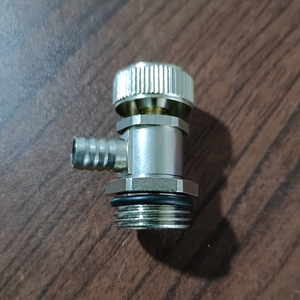 A rotating 4-way copper-plated cap designed for heating and cooling accessories, allowing for easy 360-degree rotation for maintenance of air release valve components. Includes parts for 1 pc heating exhaust valve, floor heating water separator, air