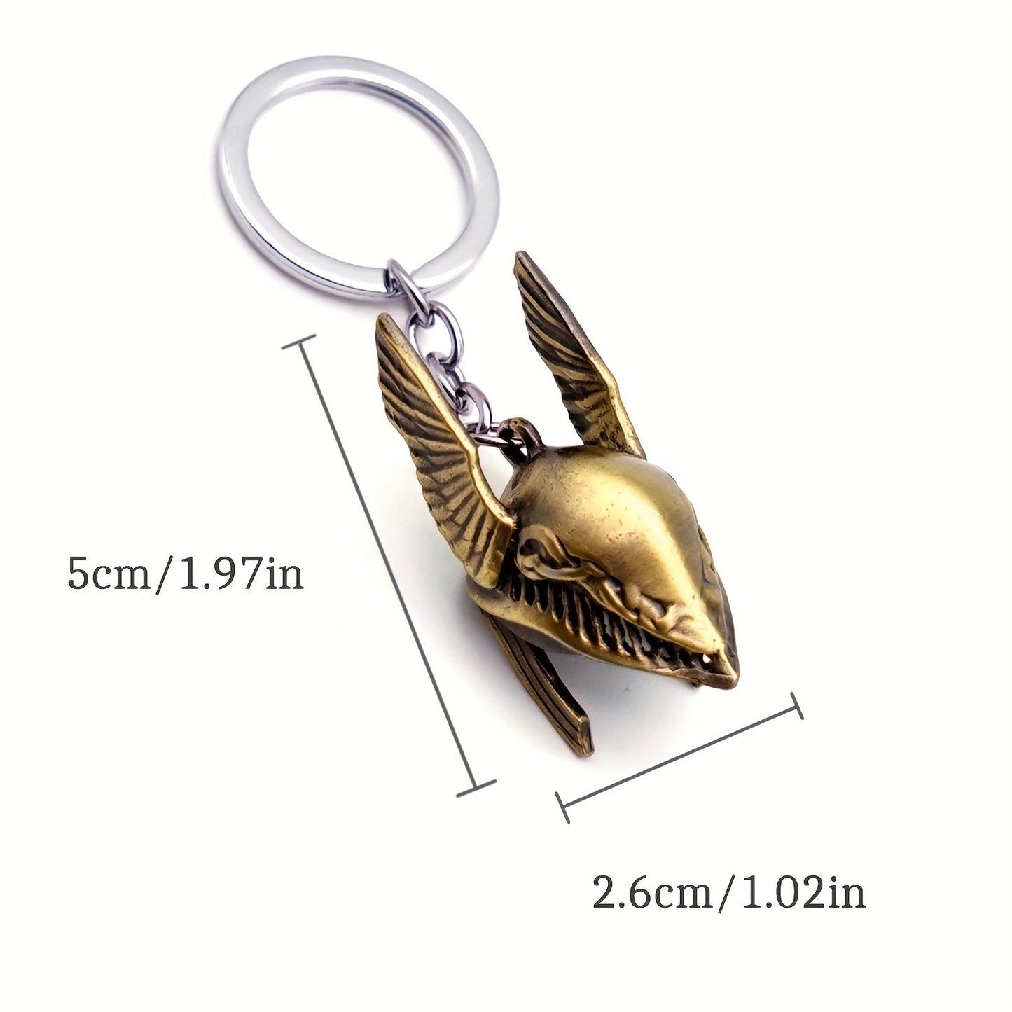 Stylish Zinc Alloy Keychain with Faux Jewelry, Earth Yellow Men's Backpack Accessory - 1 Piece