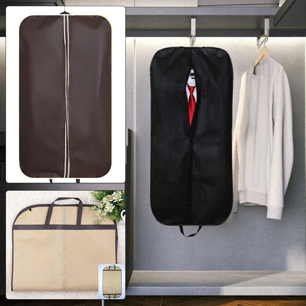 Wall Hanging Bedroom Organizer - Foldable Garment Dress Protector, Moisture-Proof Suit Bag for Home, Non-Woven Fabric Coat Cover Case.