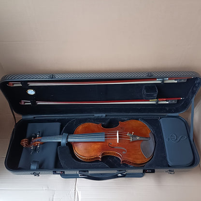 L&K Ultra Light Violin Box with Composite Brazed Square design, Waterproof, Wear-resistant, Air Checked, Password Lock, Music Bag, Hygrometer.