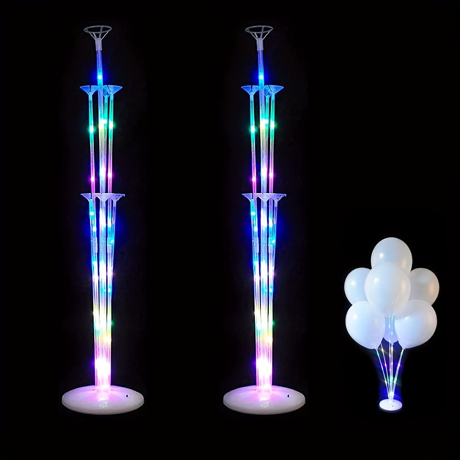 Lit Balloon Stand Kit - Ideal for Birthdays, Weddings, & Parties - Battery-Powered (AA), Batteries Not Included