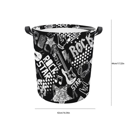 Foldable Laundry Basket made of Oxford Fabric, Waterproof and Durable. Features a Large Capacity for Storage, Portable with Handles for Clothes, Toys, and Miscellaneous Items at Home.