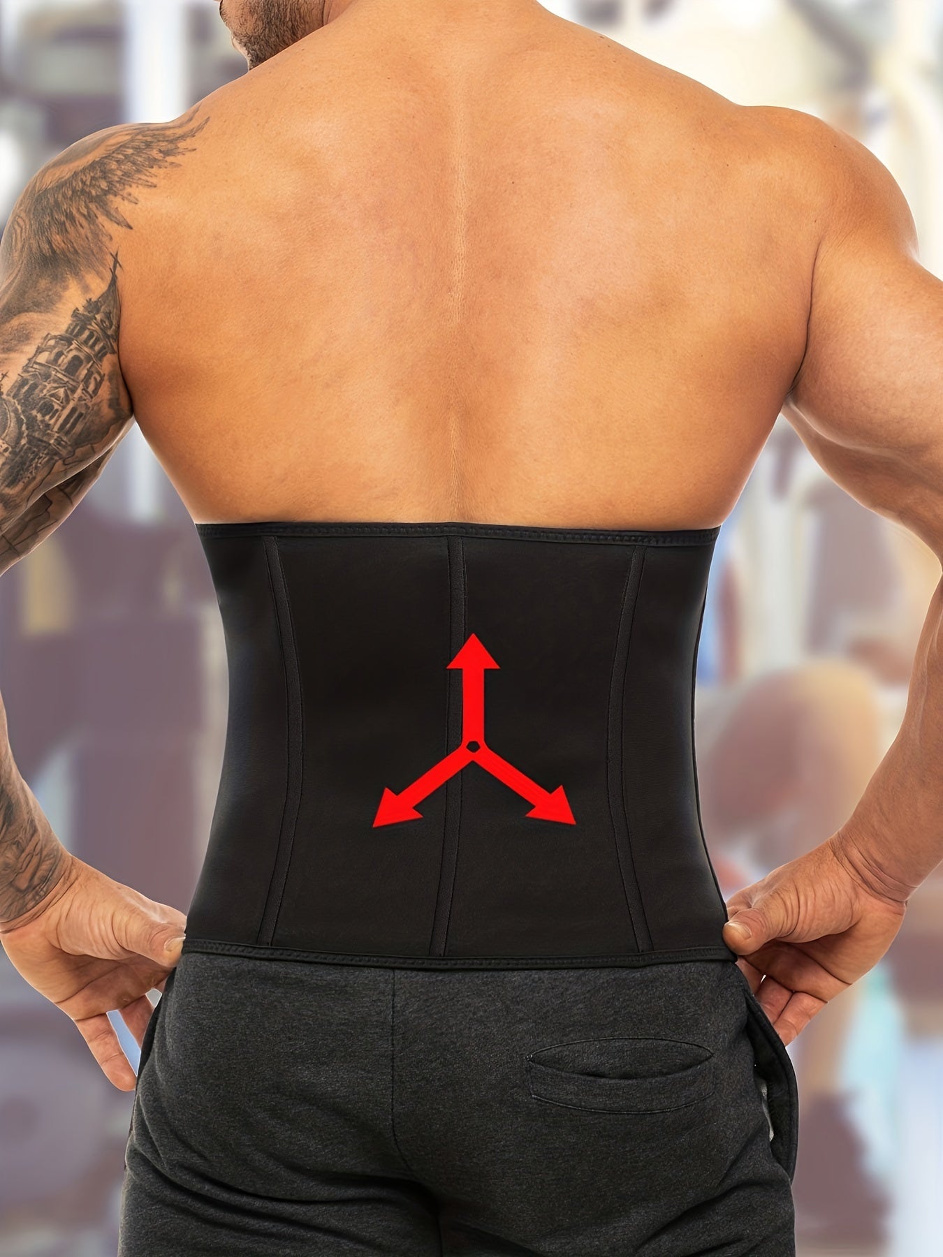 Men's Adjustable Sweat Waist Trainer Belt - Body Shapewear for Men