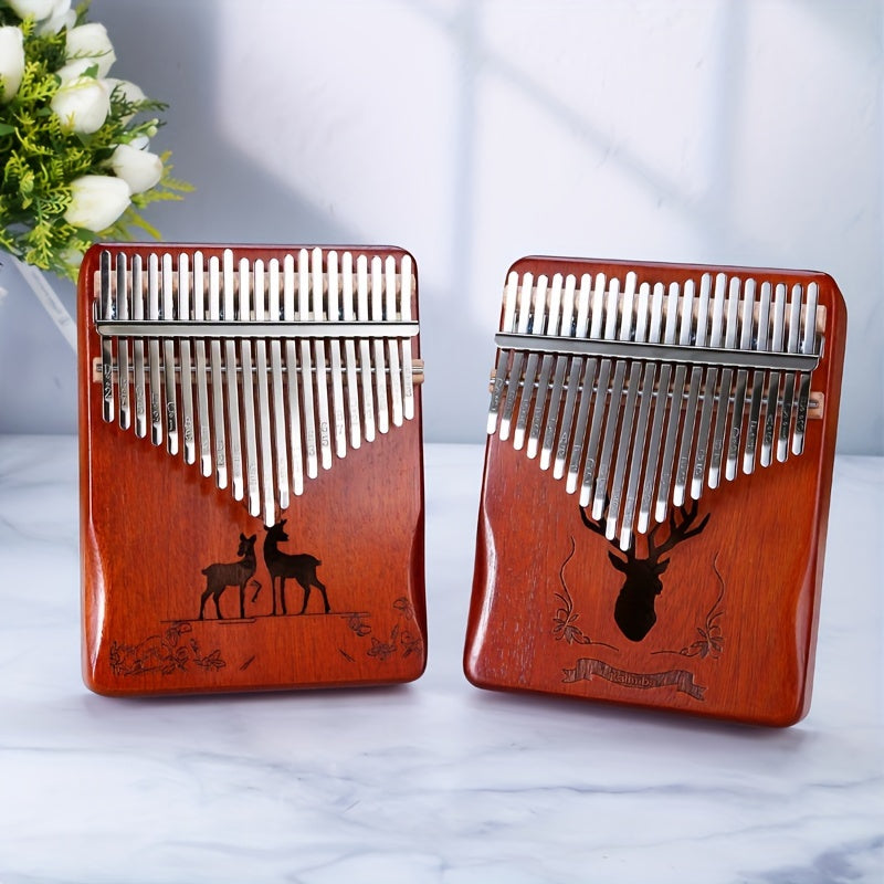 Portable 17-tone Kalimba Thumb Piano with Good Tone, Ideal for Beginners, Easy to Learn, Perfect Music Gift