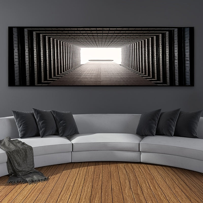 Minimalist canvas print for various rooms - frameless wall art with space-extension concept.