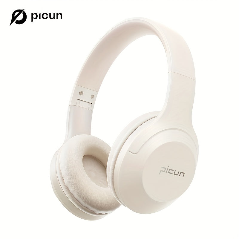 Picun B-01S Wireless Headphones: HD Stereo Sound, Built-in Microphones, Deep Bass, 46 Hours Playtime, Foldable Lightweight design, TF/Cellphone/PC/Home.