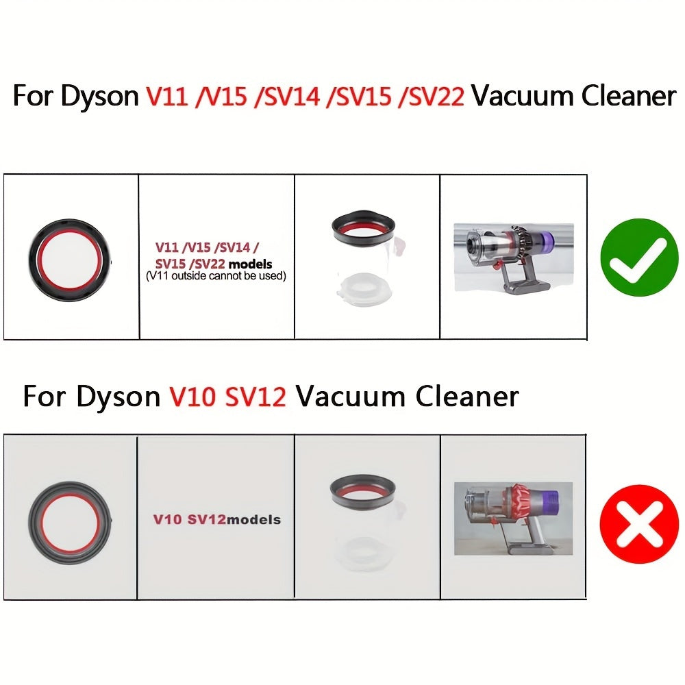 Maintenance kit for regular size canisters: Vacuum Top Seal Ring Repair Accessory for V11, V15, SV14, SV15, SV22. Non-electric, plastic central vacuum part compatible with regular size canisters, excluding V11 Outsize and Slim models.