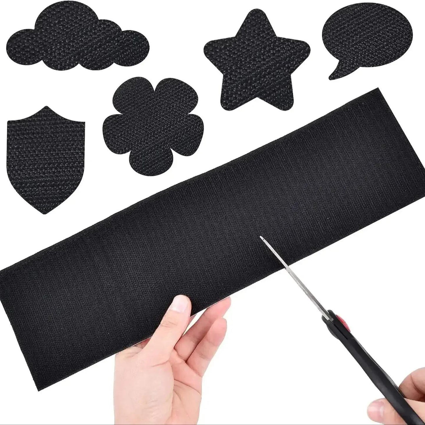 Black 10pcs Strong Self-Adhesive Carpet Fixing Stickers - Fastener Hooks for Bed Sheets, Sofas, and DIY Carpets - Anti-Slip Mat Tape