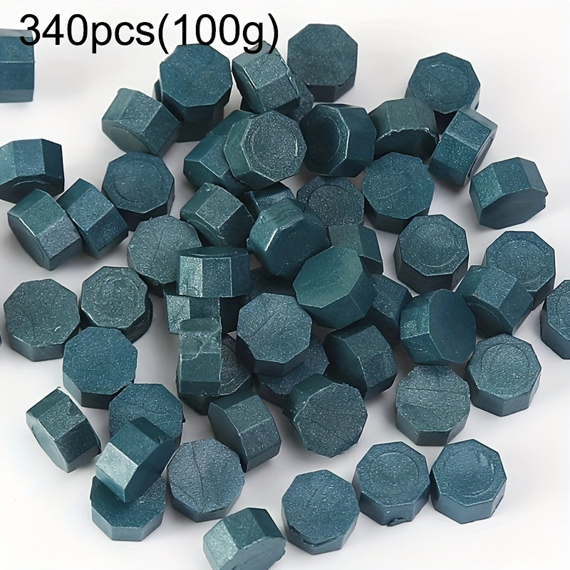 340pcs 100g Octagonal Wax Particles for DIY Gift Box Sealing Wax