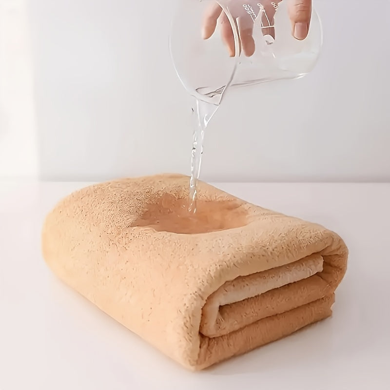 1pc Oversized Bath Towel, Absorbent, Quick-drying, Super Soft & Skin-friendly, Ideal for Home Bathroom