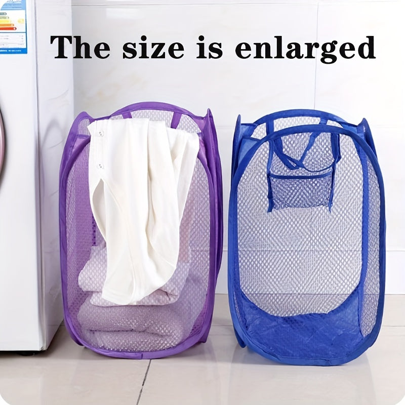 Extra Large Pop-up Laundry Hamper with Mesh Breathable Design, 70.0*40.01cm, Foldable Dirty Clothes Storage Basket Featuring Sturdy Handles, Ideal for Toy Storage.