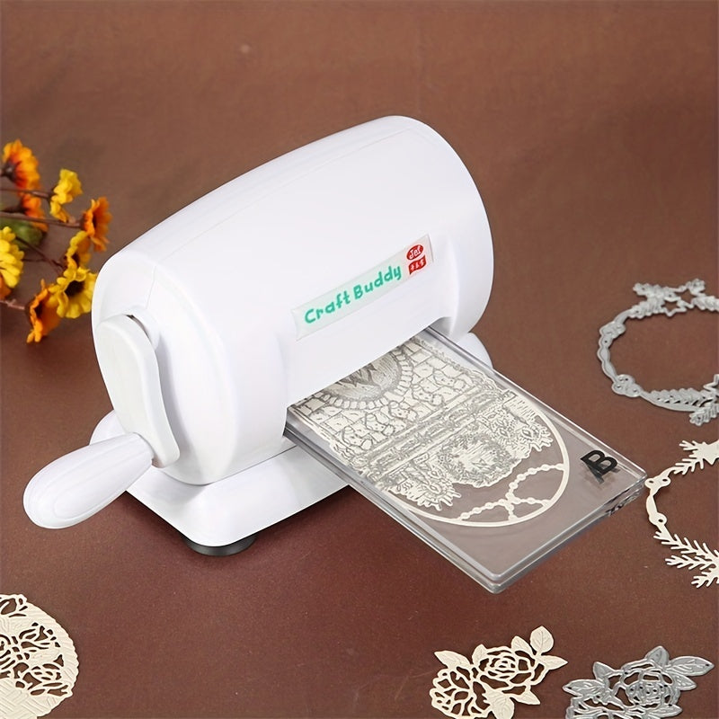 Craft Buddy Scrapbook Die Cutting Embossing Machine with 5 colors and 1 Set A&B Acrylic Cutting Pads for DIY Scrapbooking Paper Crafts.