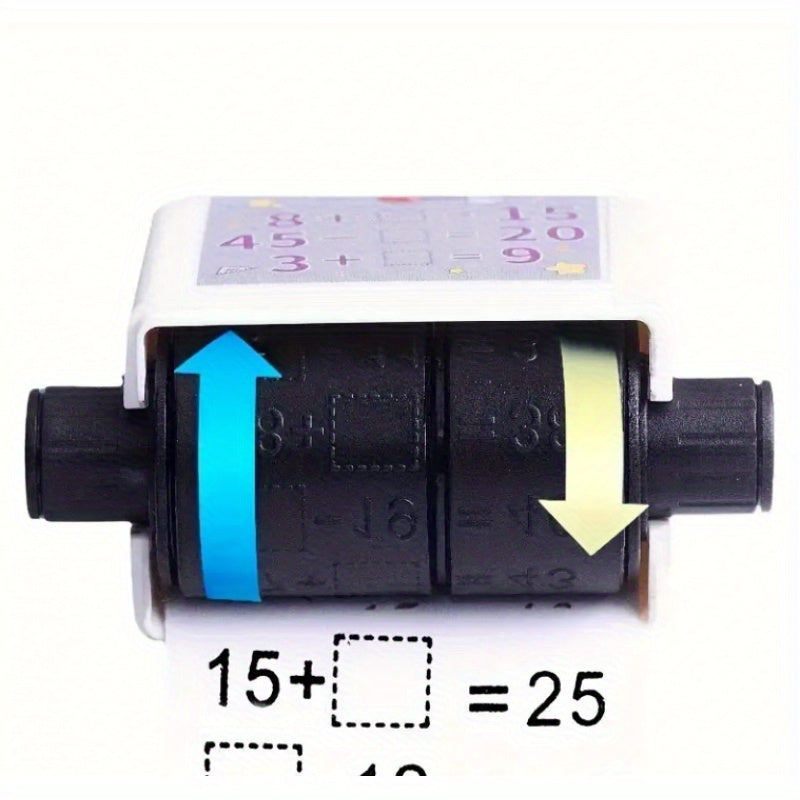 Elementary School Math Rolling Stamp Set - Automatic tool for math homework practice, addition and subtraction, made of plastic.