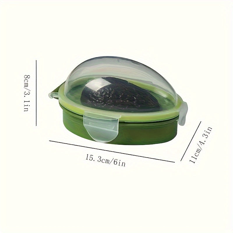 Avocado Keeper Storage Container - Reusable Plastic Pod with Flip Top Lid, Multipurpose, Dishwasher Safe, Rectangle Shape, No Electricity Needed