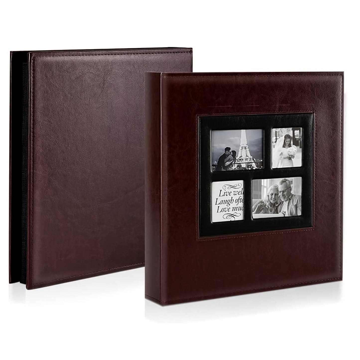 This faux leather photo album has a super large capacity for holding 500 horizontal and vertical 4x6 photos. It is perfect for capturing family anniversaries, weddings, travel memories, couple growth milestones, birthday parties, Halloween, Christmas