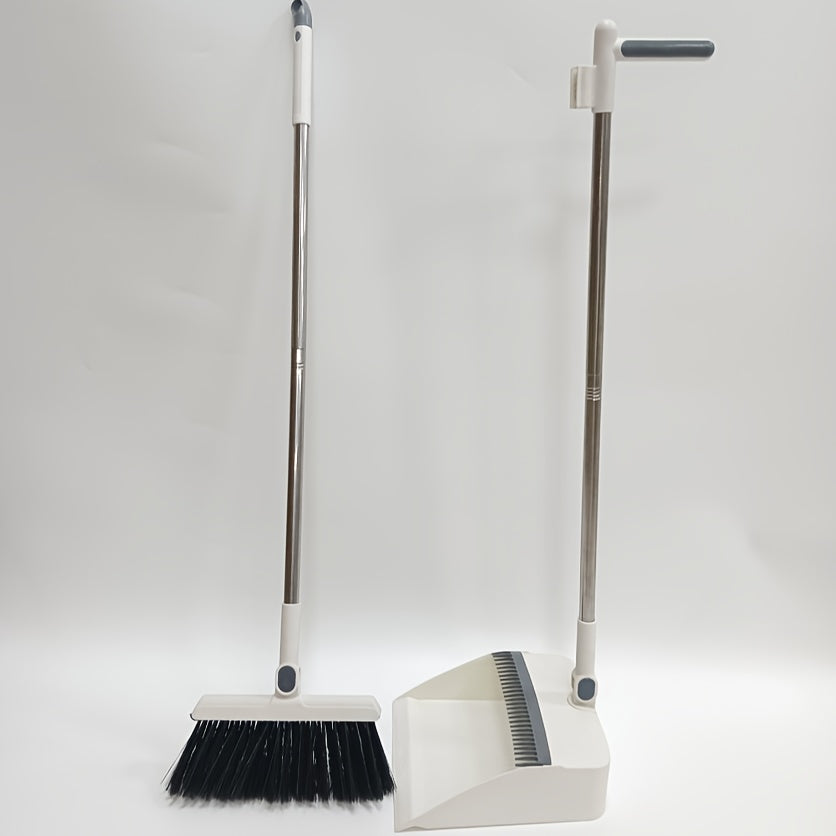 Multifunctional Broom and Dustpan Set for All Areas - Non-Stick, Effortless Cleaning for Home, Office, Kitchen, and Outdoors - Perfect for Living Room, Bedroom, Bathroom, and Outdoor Areas