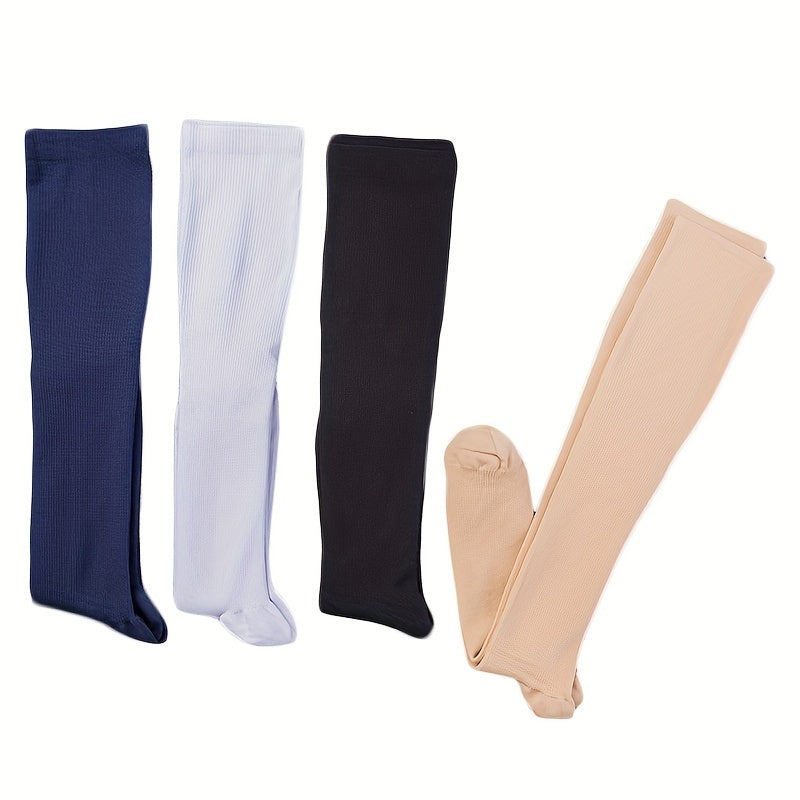 6 pairs of comfortable and breathable compression socks for men and women, perfect for sports like running, cycling, basketball, football, and hiking.