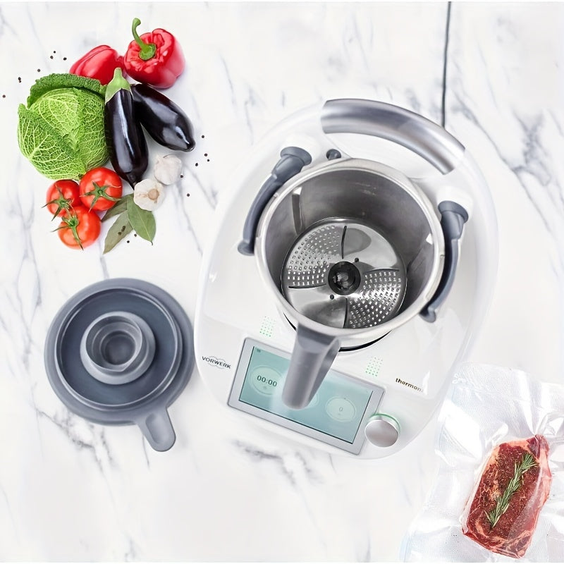 Guard your food while cooking with a food-safe stainless steel blender guard that keeps ingredients away from the blades for a safe and worry-free cooking experience.