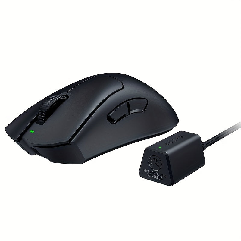 Razer DeathAdder V3 Pro Wireless Gaming Mouse with Hyperpolling Wireless Dongle: Lightweight design, Focus Pro 30K Optical Sensor, Optical Switches, 5 programmable buttons.