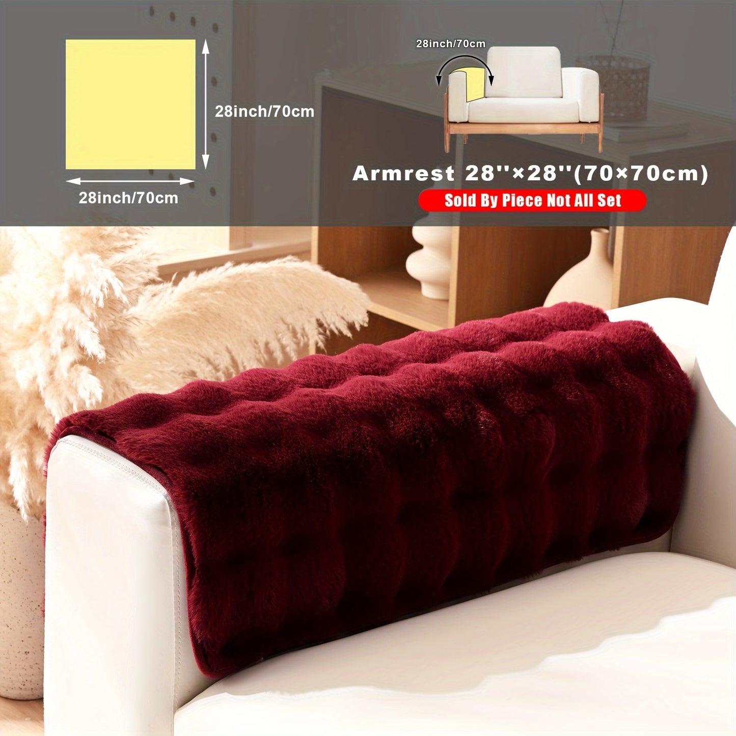 New Bubble Fleece Sofa Cover available in 8 colors with modern design, pet-friendly, and machine washable. Suitable for 2, 3, 4, and combination sofas, with 450-500g fabric weight and long pile fleece. No print, with other craftsmanship included.