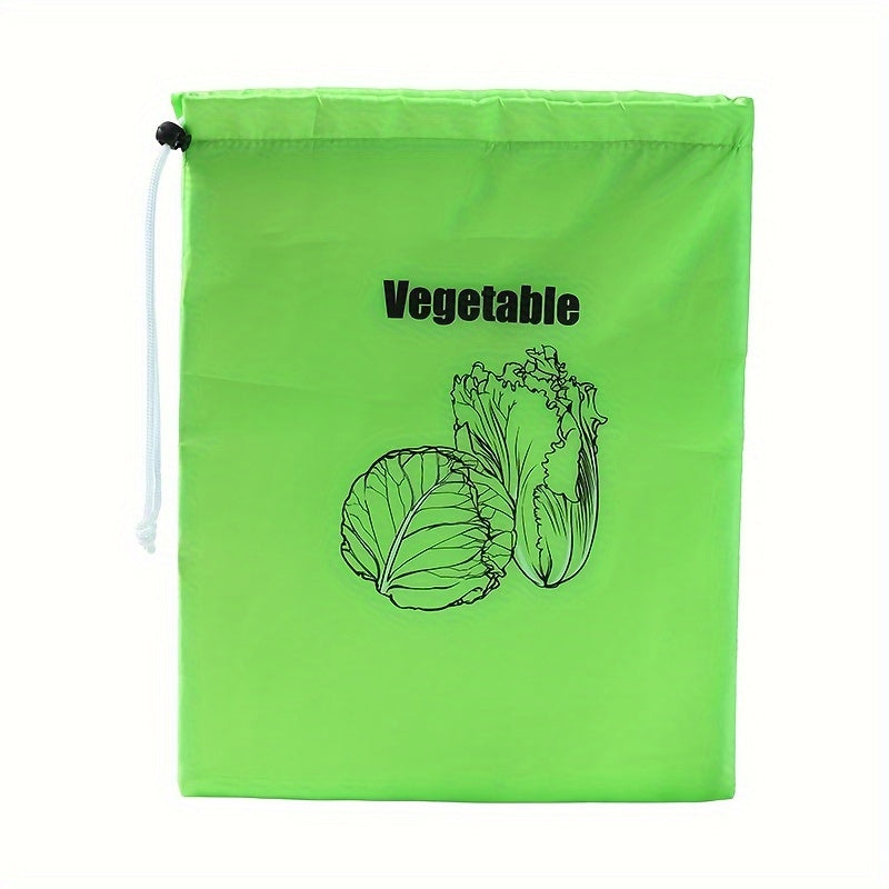 1 piece of a fresh-keeping bag with a drawstring for fruits and bananas - an ideal storage solution for vegetables, fruits, and tomatoes to keep them fresh and protected from shocks.