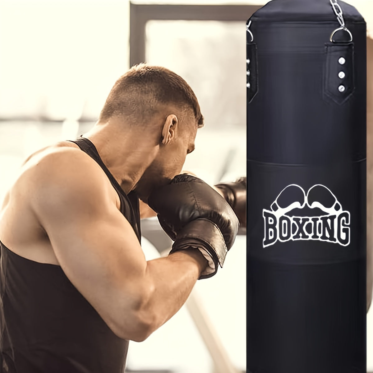 Adult unisex Sanda martial arts boxing bag for MMA training, hanging punching bag