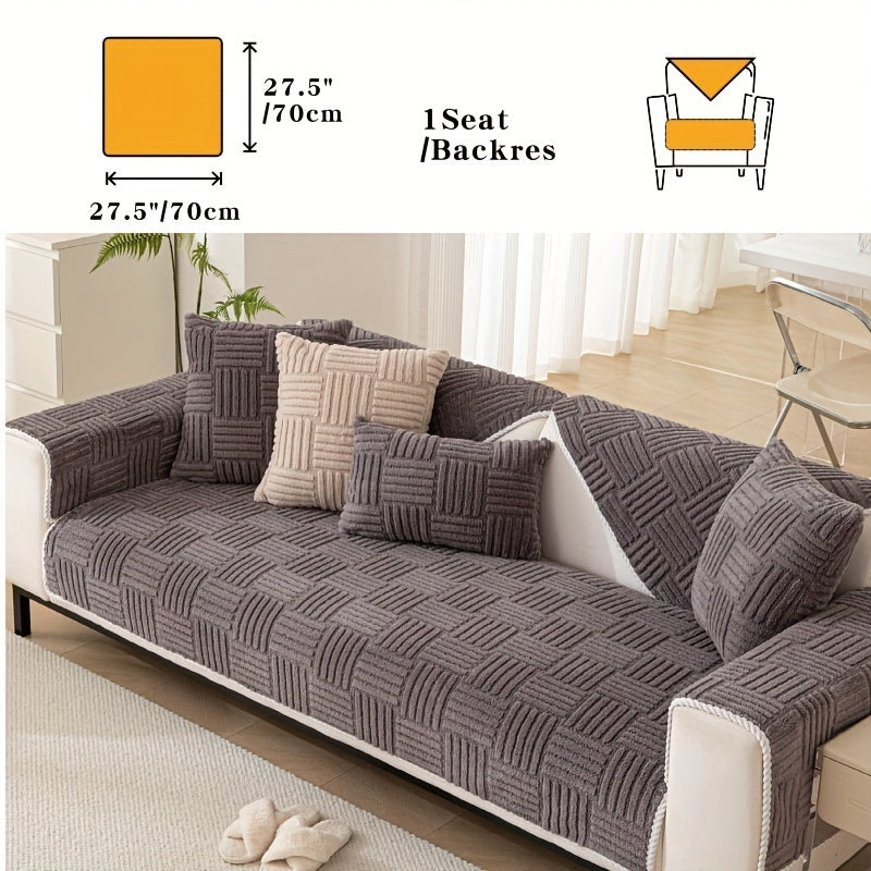 Soft, non-slip sofa cover for pet-friendly furniture protection in any room.