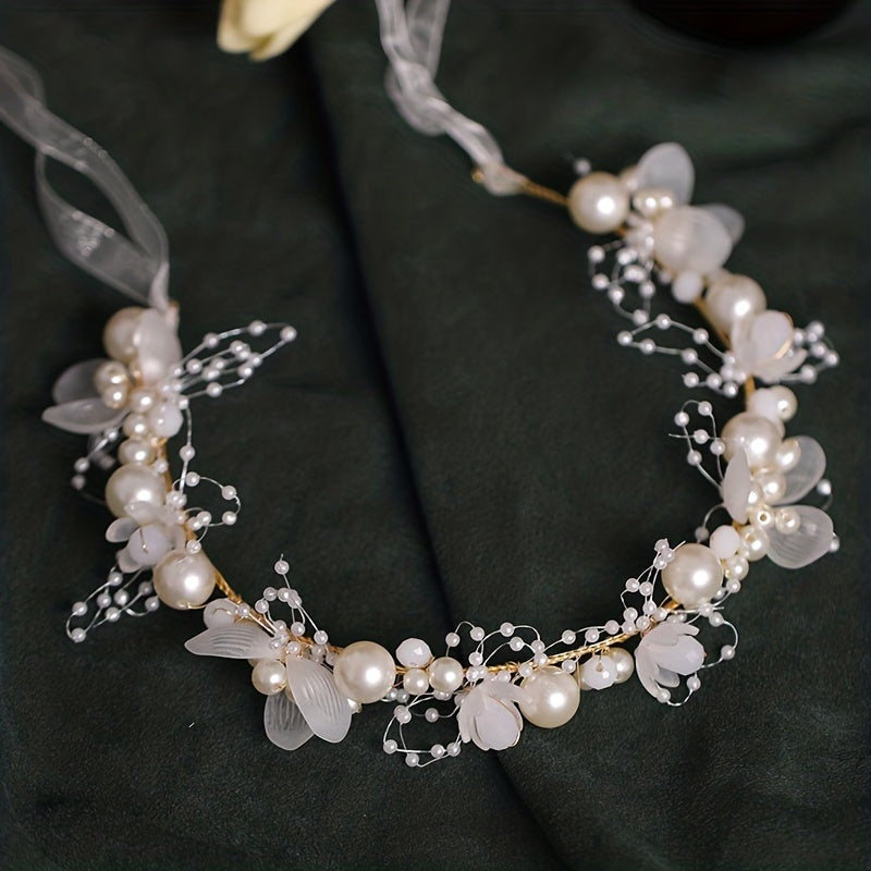 Stylish Angel-Inspired Headband with Faux Pearls - Perfect for Daily Wear and Dressing Up for Parties, Ideal for Women