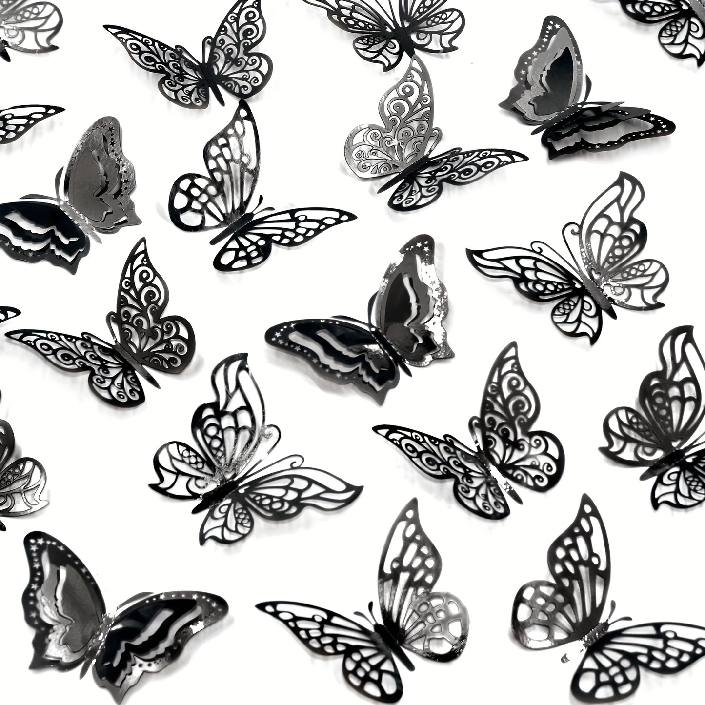 48 3D Butterfly Wall Stickers for Home Decoration and Parties