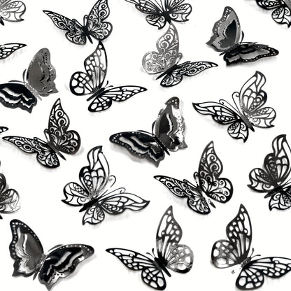 48 3D Butterfly Wall Stickers for Home Decoration and Parties