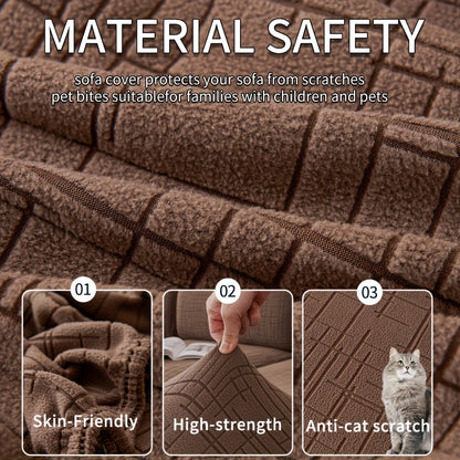 Jacquard sofa cover suitable for all seasons, protects sofa cushions in bedrooms, offices, living rooms, and home décor.